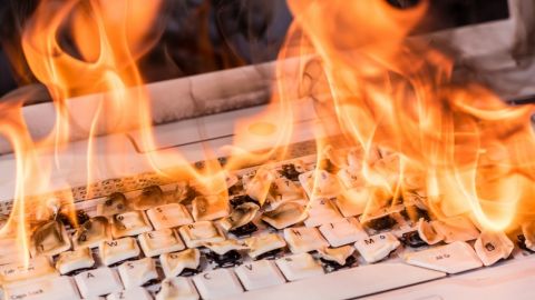 Un clavier qui brule