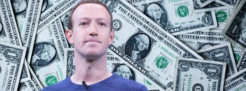 mark zuckerberg facebook data Mark Zuckerberg devant des liasses de billets verts