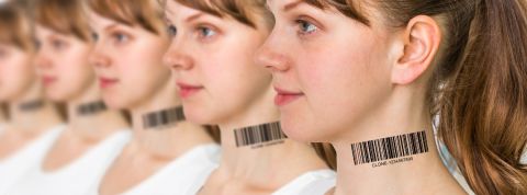 Ces entreprises dont les idées viennent d'ailleurs une rangée de jeunes femmes avec des codes barres imprimés dans le coup