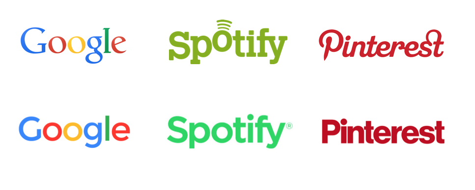 logos google spotify pinterest