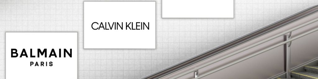 logo de marques de luxe dans le métro