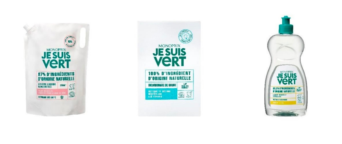 Monoprix lance une gamme de produits d'entretiens responsables La gamme Je suis Vert de Monoprix
