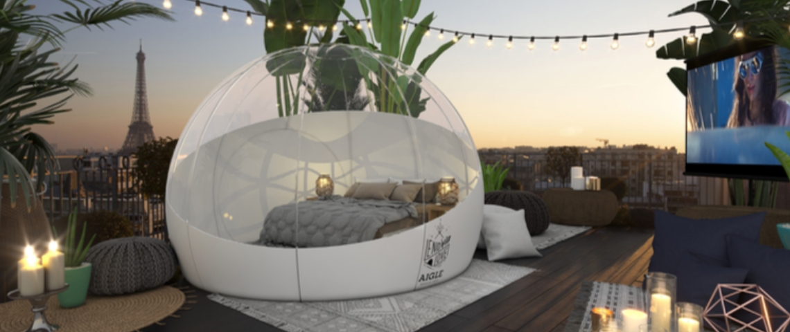 Aigle vous offre une nuit dans une bulle transparente pour la Saint-Valentin Une bulle transparente