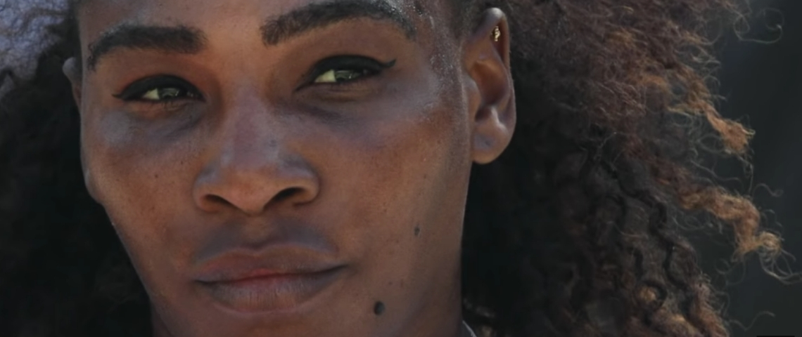 Dream Crazier la dernière publicité de Nike Serena Williams en gros plan
