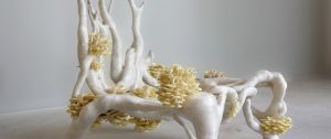 une chaise faite à partir de champignons