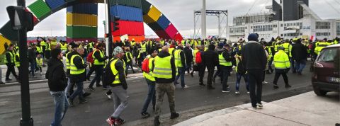 manifestation de gilets jaunes au Havre
