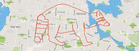 Tendance : ces joggeurs qui font de l'art avec leur GPS un raton laveur dessiné via GPS