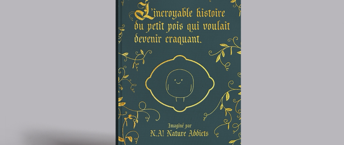 Le conte du Petit pois de N.A! La couverture d'un livre de contes