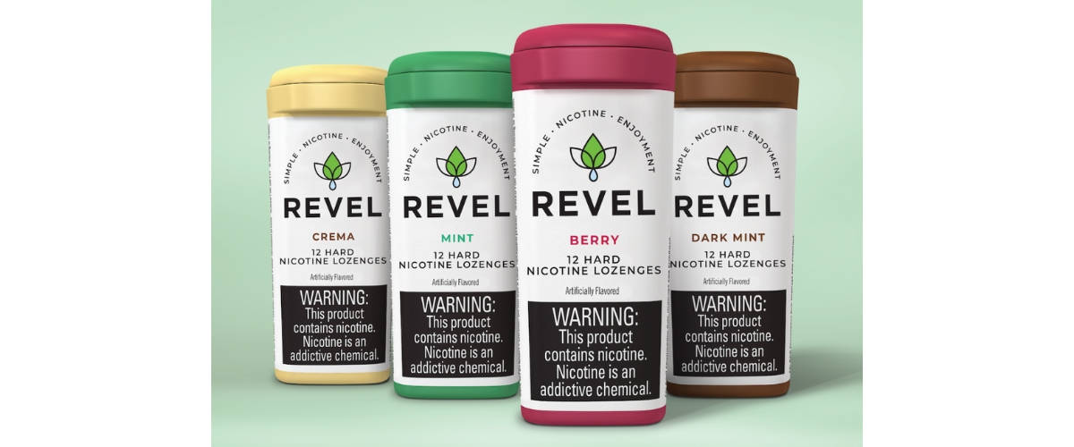 Le géant du tabac Reynold's lance des pastilles à la nicotine Boîte de pastilles à la nicotine de la marque Revel