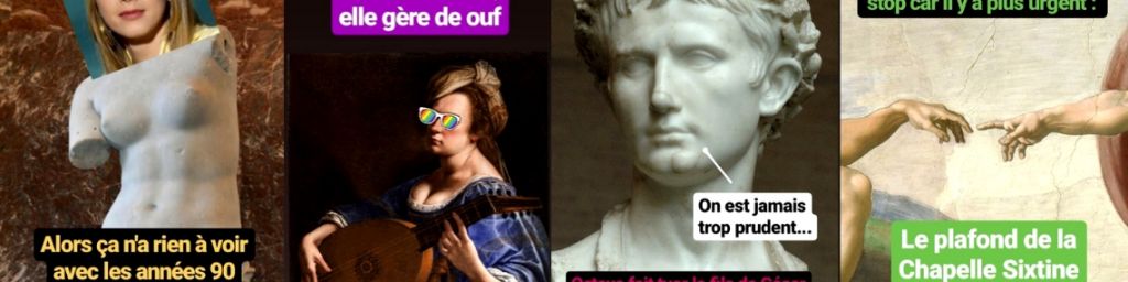 des stories instagram avec de l'art dedans