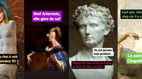 des stories instagram avec de l'art dedans