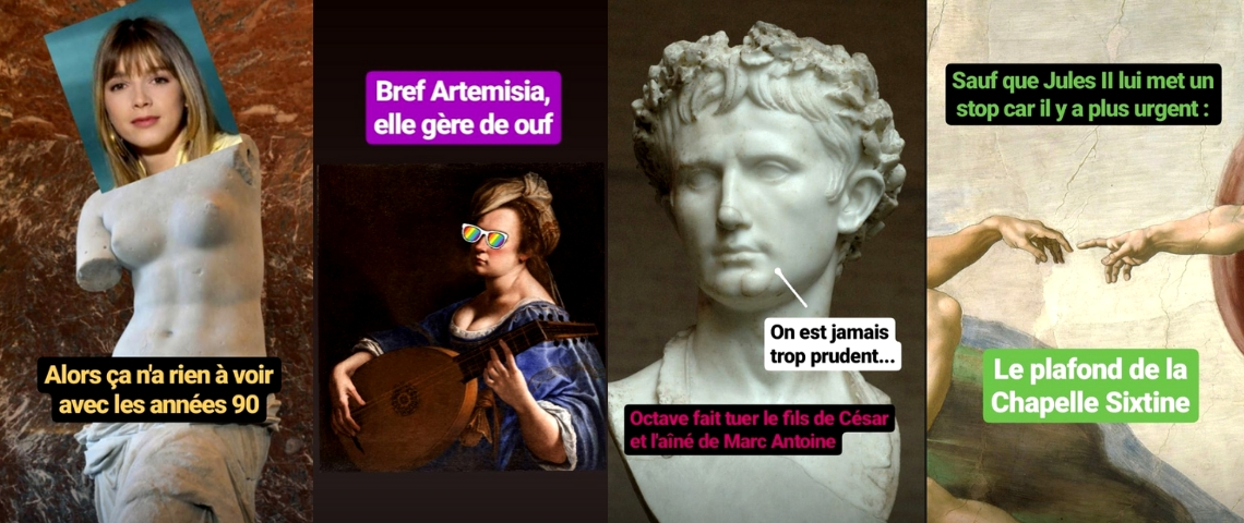 La Minute Culture, l’art de se cultiver « sans prise de tête » sur Instagram des stories instagram avec de l'art dedans