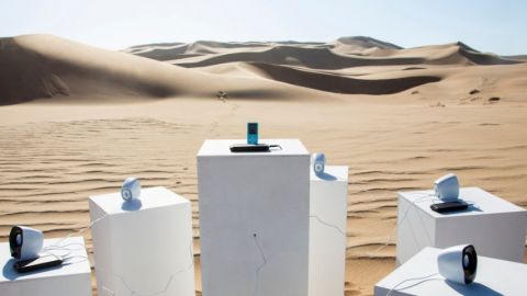 un système sonore dans le désert