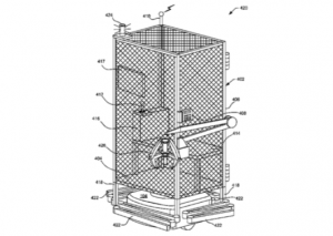 image issue d'un brevet d'Amazon d'une cage pour salarié