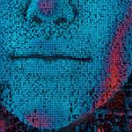 Visage de femmes pixelisé