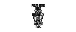 phrase sur le bonheur sur fond blanc