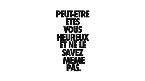 phrase sur le bonheur sur fond blanc