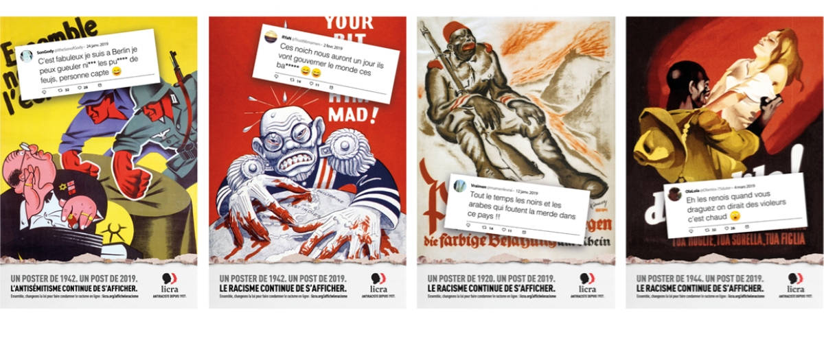 La LICRA fait campagne contre le racisme en ligne Affiches de la LICRA