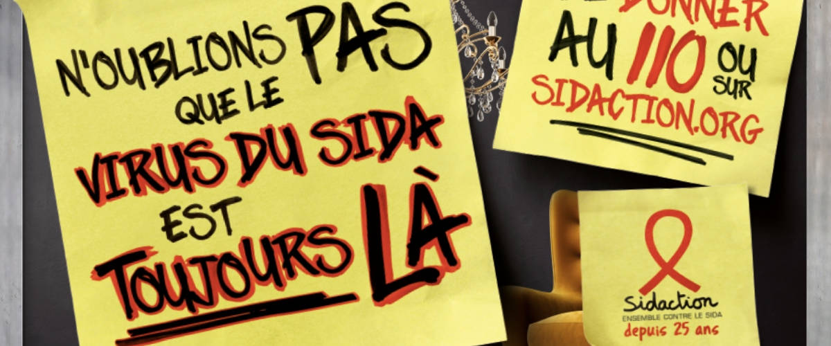 Sidaction rappelle que le SIDA est toujours là Visuel Sidaction