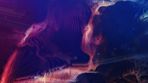 des flares de lumières dans le noir