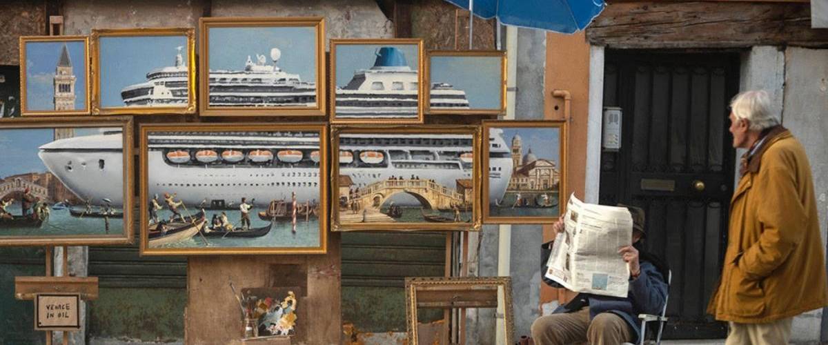 Banksy s'invite à la Biennale de Venise et virer Oeuvre de l'artiste Banksy - Venise dans l'huile -