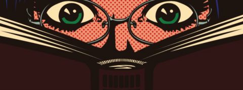 4 livres pour se rebeller contre la tech Gros plan d'une femme dessinée façon BD en train de lire un livre.