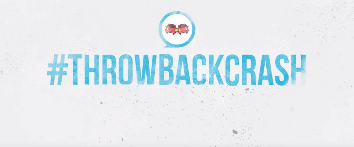 BrewDog Sao Paulo hacke Waze dans une campagne sensibilisation Illustration de deux voitures qui s'entrechoquent avec écrit : #ThrowBackCrash