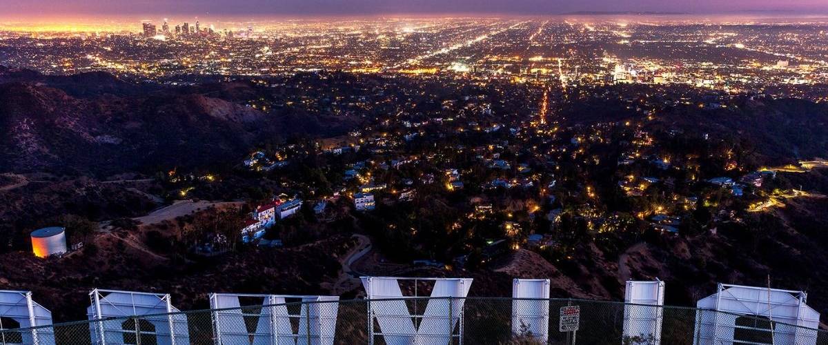 Netflix, Disney et les studios hollywoodiens contre la loi anti-avortement en Géorgie Paysage panoramique de la ville de Los Angeles