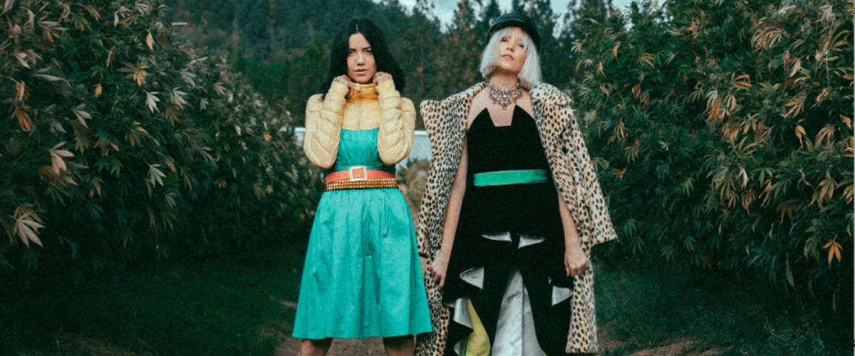 Pour l'agence Ladies of Paradise, le cannabis c'est chic Deux femmes pose dans une culture de cannabis