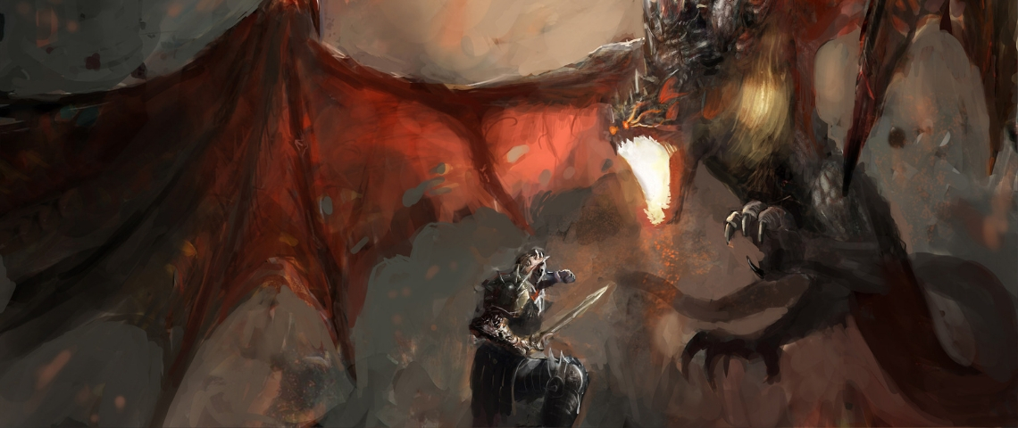 Comment s'inspirer de Game of Thrones pour créer de l'engagement ? Un chevalier en train de se battre contre un dragon