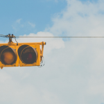 green light blue sky