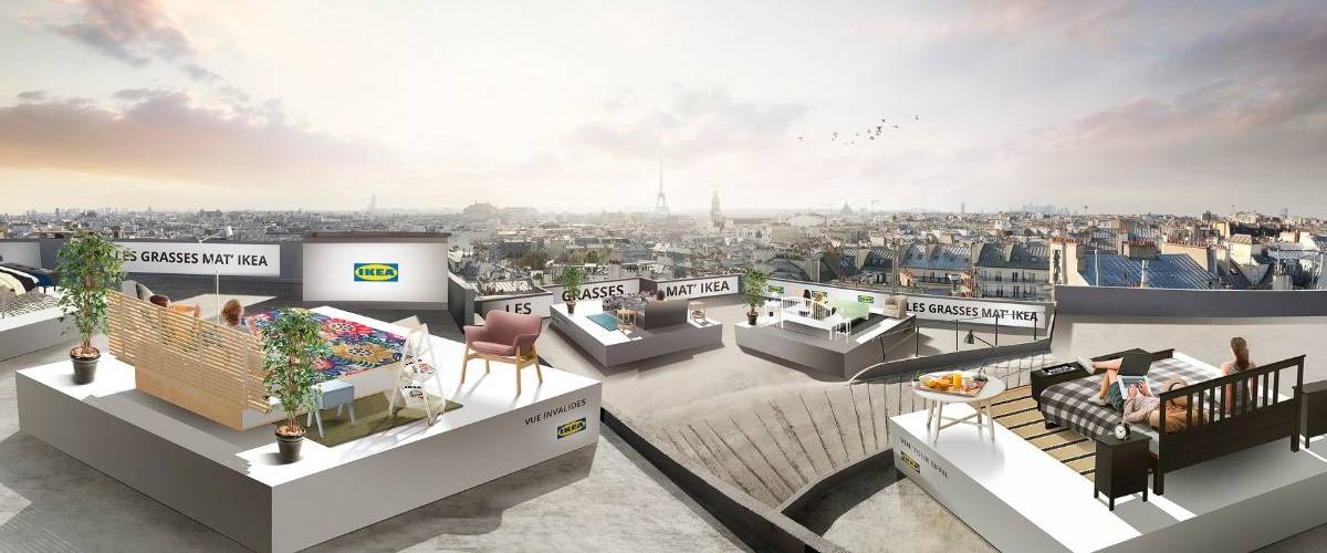 IKEA vous offre une GRASSES MAT’ sous le ciel de Paris Vue sur la ville de Paris