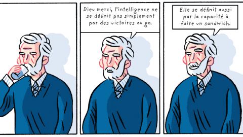 Dans une BD, un vieil homme s'interroge au sujet de l'intelligence artificielle