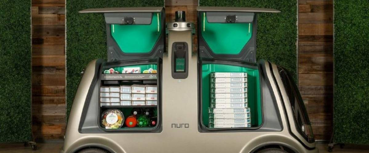 Dominos va développer des robots livreurs de Pizza Un robot livreur développé par la société Nuro