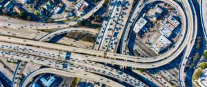 Périphérique de Los Angeles vu du ciel.