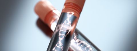 Que lèguerons-nous à nos enfants ? Deux tubes à essai rempli de brins d'ADN