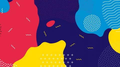 Pop art abstrait et coloré