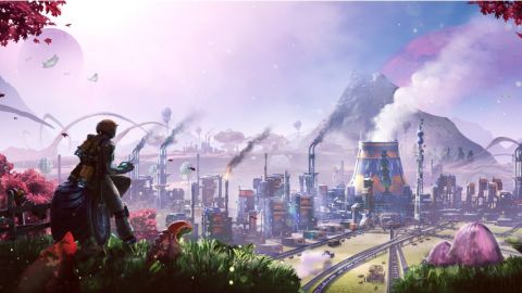 satisfactory ou l'art de polluer dans la joie et la bonne humeur un paysage de planète extraterrestre avec des usines à perte de vue