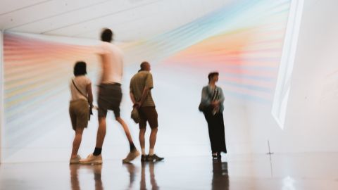 des visiteurs dans un musée