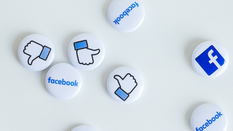 Des pins aux couleurs de Facebook