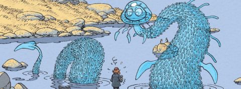 Un monstre pris en photo et un buzz qui dérape un dessin montrant un monstre aquatique sortant des eaux