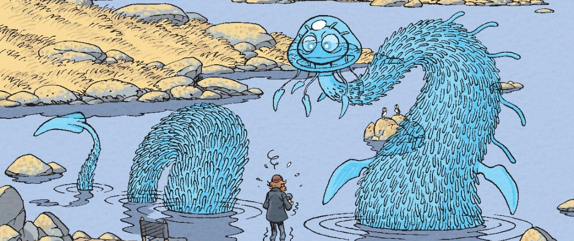 Un monstre pris en photo et un buzz qui dérape un dessin montrant un monstre aquatique sortant des eaux