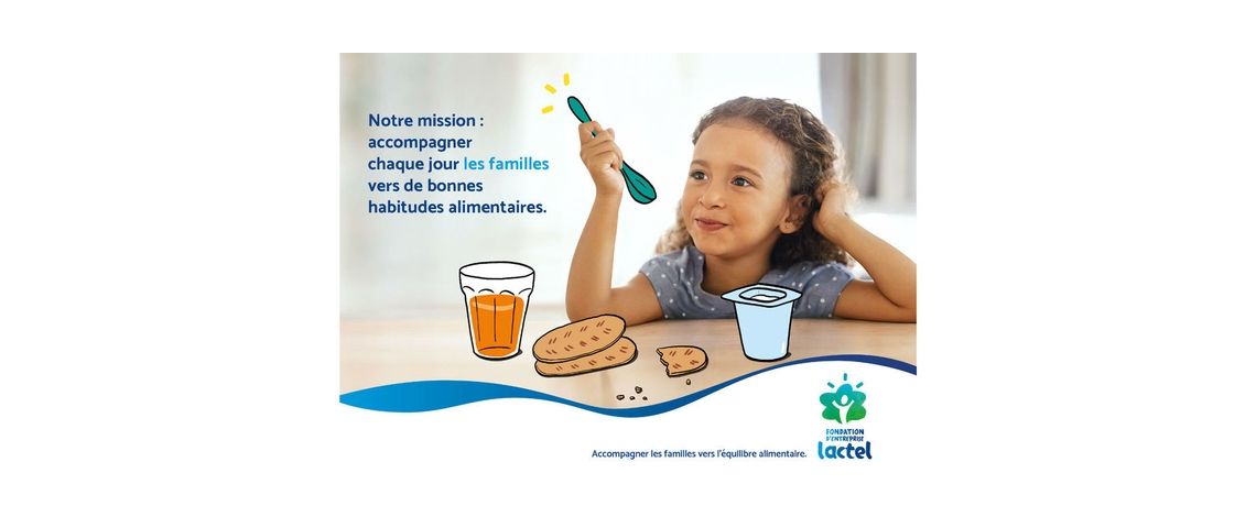 Lactel lance sa Fondation d'Entreprise dédiée aux bonne habitudes alimentaires Visuel d'un enfant mangeant un petit déjeuner équilibré