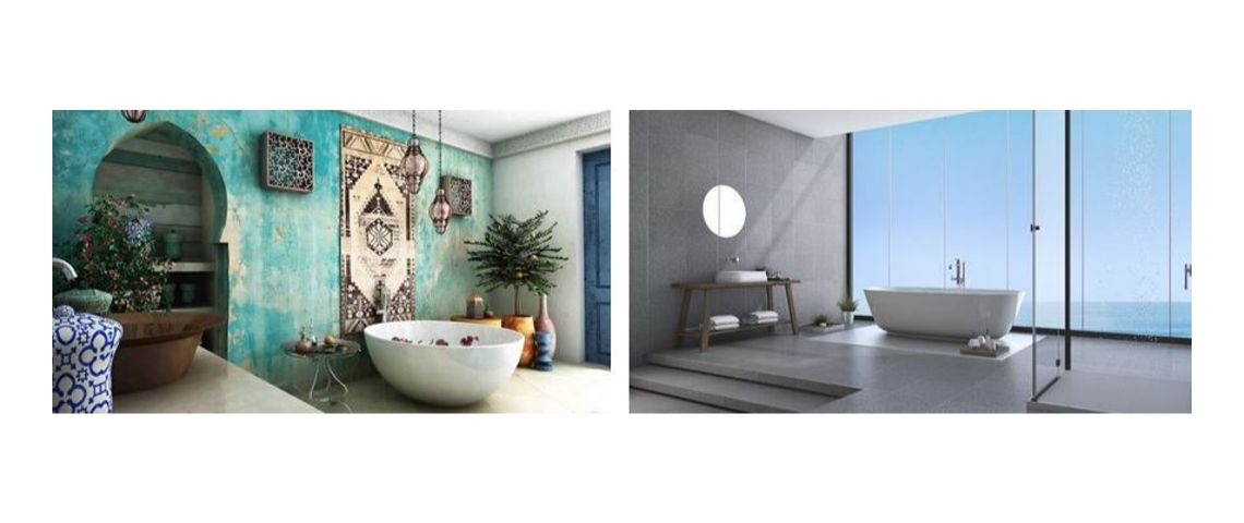 Levée de fonds de 3,250 millions d’euros pour la startup Hubstairs et sa solution de décoration 3D Photo de 2 salles dans des styles différents, l'une à l'orientale et l'autre moderne avec vue sur mer