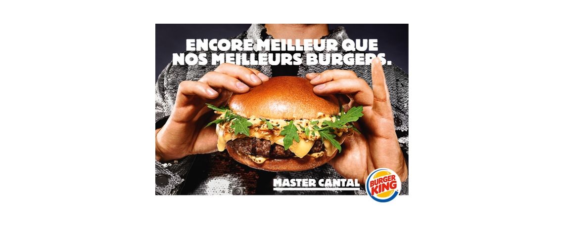 Campagne Burger King et Buzzman-Nouveau burgers Masters Photo d'un burger avec pain, viande, salade et fromage