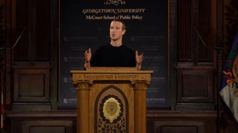 Mark Zuckerberg lors de son discours jeudi 17 octobre 2019
