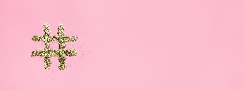 Qui sont les meilleurs dirigeants sur Twitter ? un hashtag en paillettes dorées