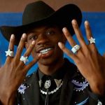 Le rappeur lil nas x dans son clip old town road