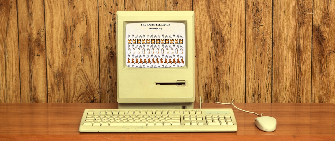 Instant nostalgie : les 50 sites les plus importants de l'histoire du Web Ordinateur retro affiche la page du site Hampster Dance