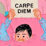 illustration d'un homme dans une rivière polluée